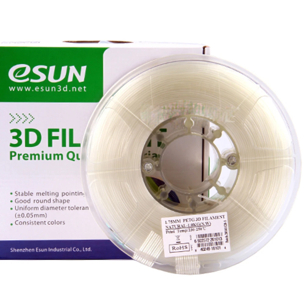 Расходный материалы для 3D-печати ESUN 3DPLAST PetG white 3DPL PetG white