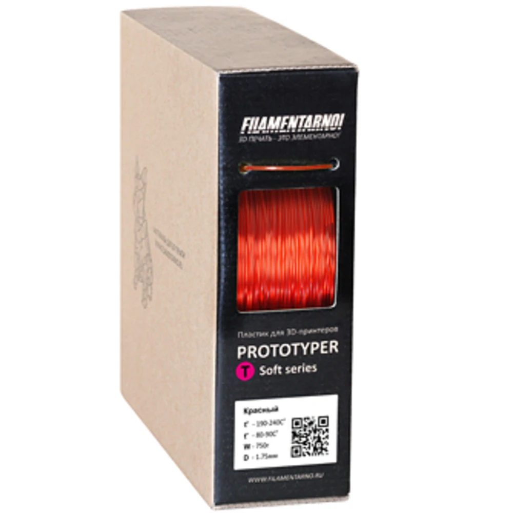 Расходный материалы для 3D-печати Filamentarno! 3D Prototyper T-Soft пластик Filamentarno! красный/1.75мм/750гр PTS175К750