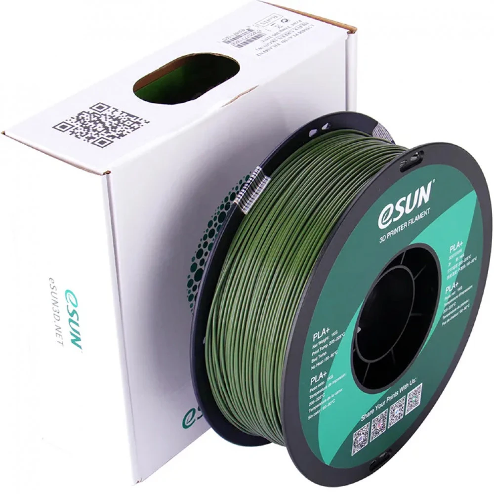 Расходный материалы для 3D-печати ESUN Катушка пластика PLA+ 1.75 мм 1кг. Olive Green PLA+175OG1