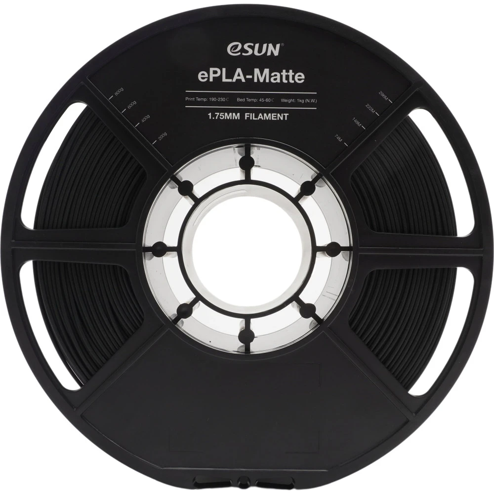 Расходный материалы для 3D-печати ESUN ePLA-Matte deep black 1.75 1kg roll ePLA-Matte175DB1