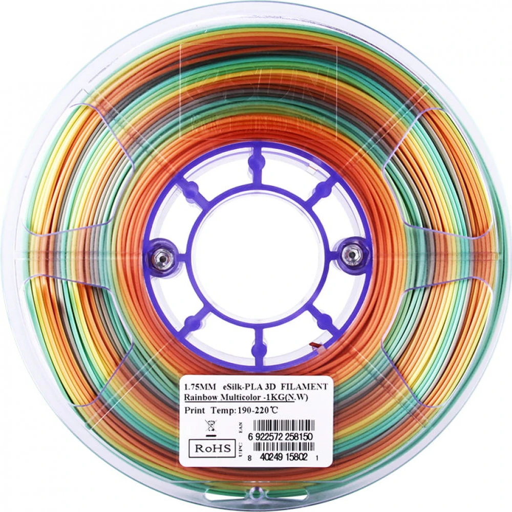 Расходный материалы для 3D-печати ESUN eSilk-PLA Rainbow Multicolour eSilk-PLA175RB1