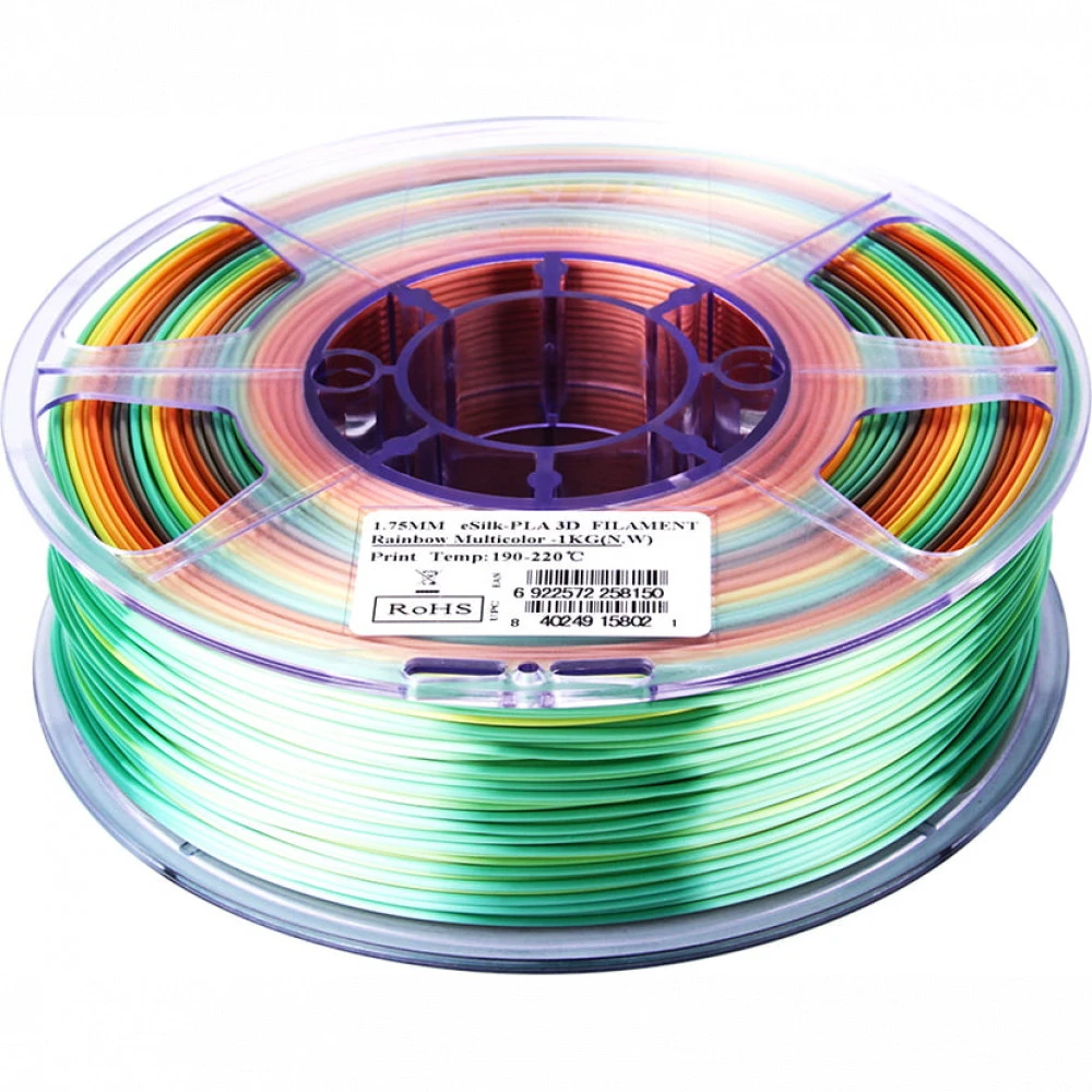 Расходный материалы для 3D-печати ESUN eSilk-PLA Rainbow Multicolour eSilk-PLA175RB1