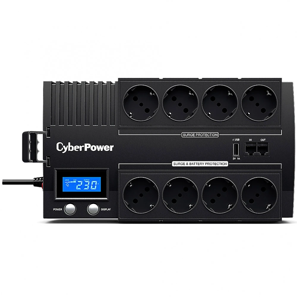 Источник бесперебойного питания CyberPower BR1200ELCD Линейно-интерактивные, Напольный (Tower), 1200 ВА, 720 Вт