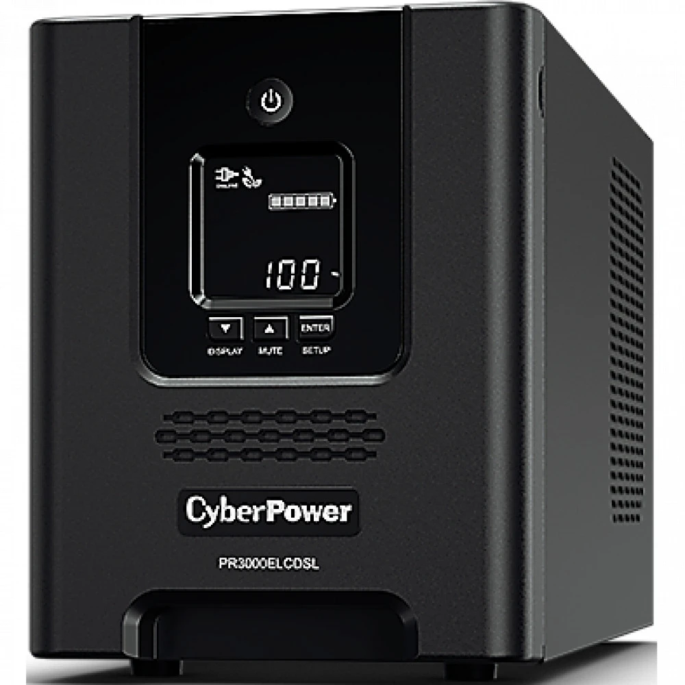 Источник бесперебойного питания CyberPower PR3000ELCDSL Линейно-интерактивные, Напольный (Tower), 3000 ВА, 2700 Вт