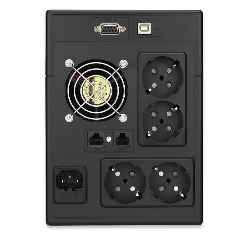 Источник бесперебойного питания VOLTA Active 1500 LED Black Линейно-интерактивные, Напольный (Tower), 1500 ВА, 900 Вт
