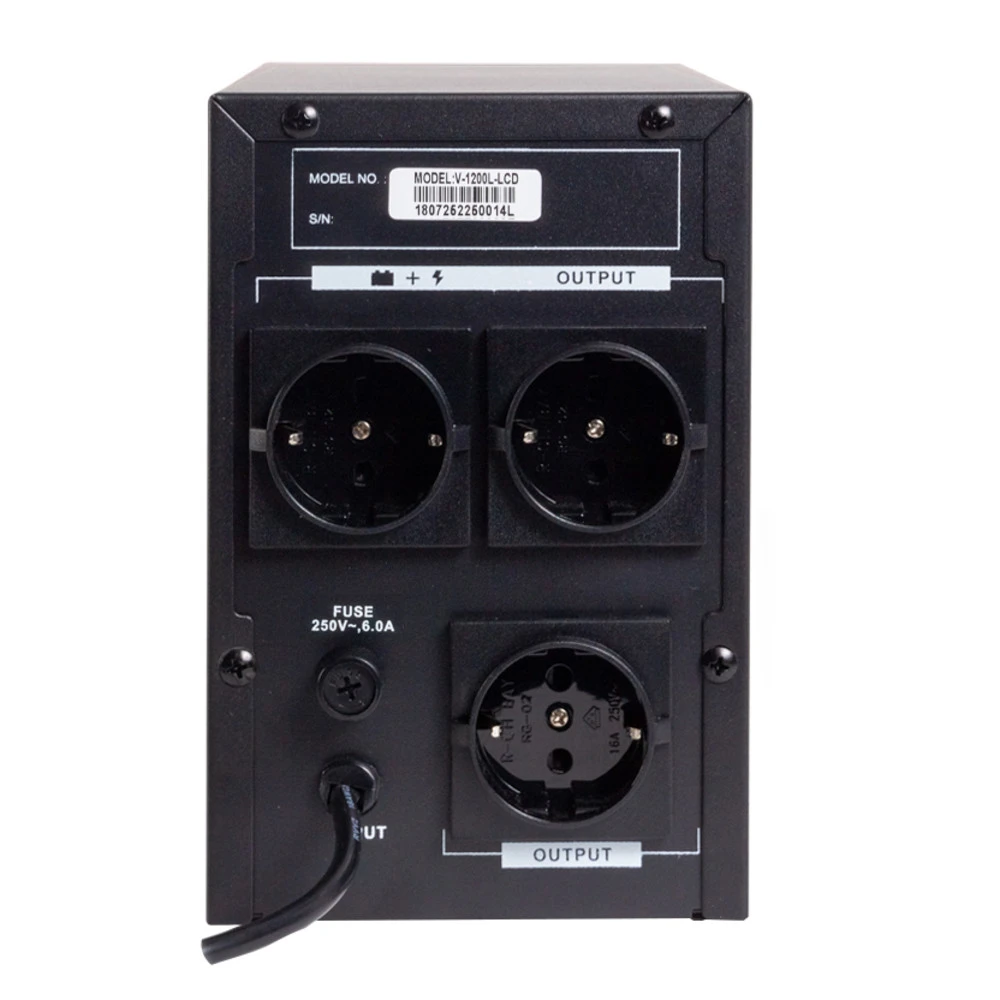 Источник бесперебойного питания SVC V-1200-L-LCD Линейно-интерактивные, Напольный (Tower), 1200 ВА, 720 Вт