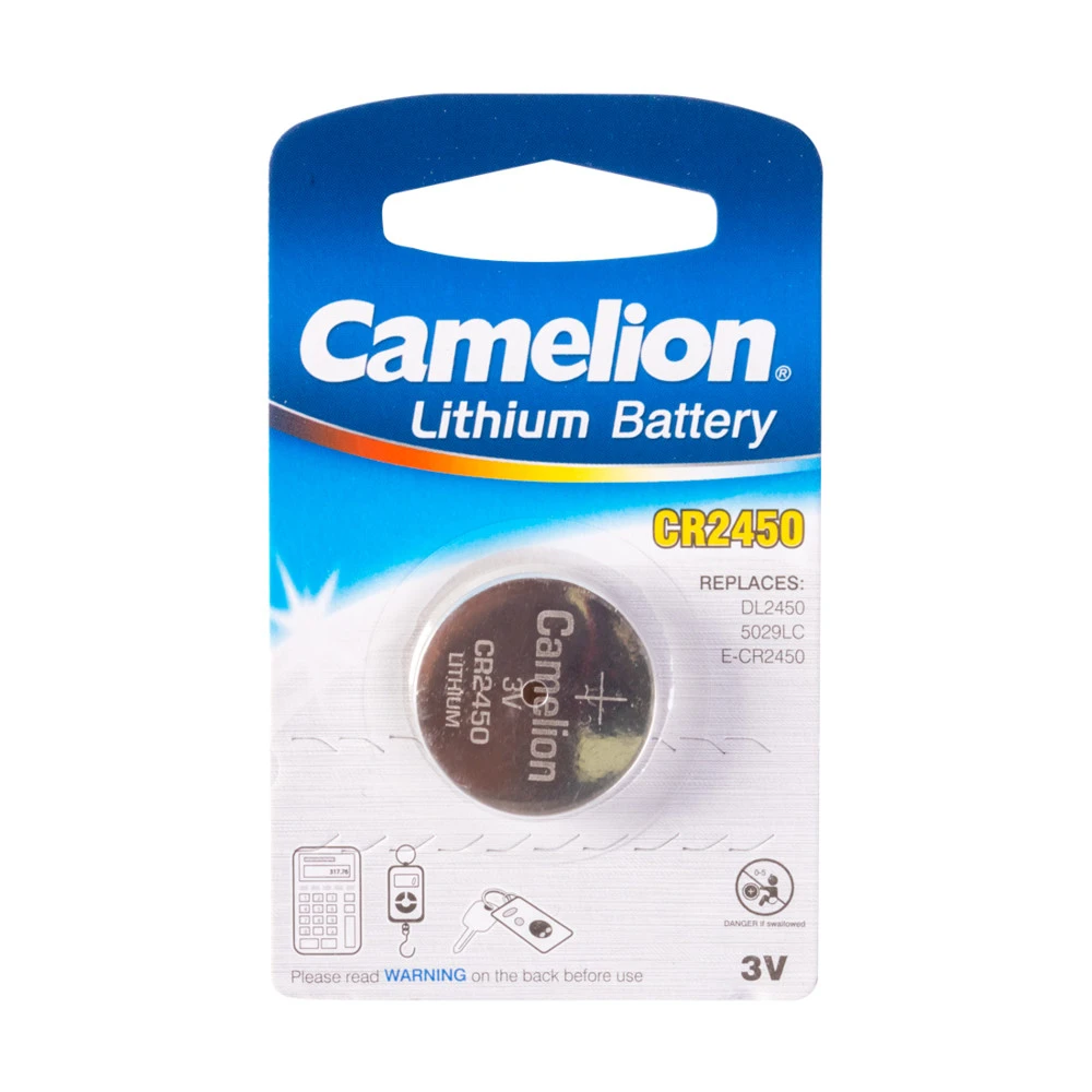 Батарейка CAMELION Lithium CR2450-BP1 - 1штука (Блистер)