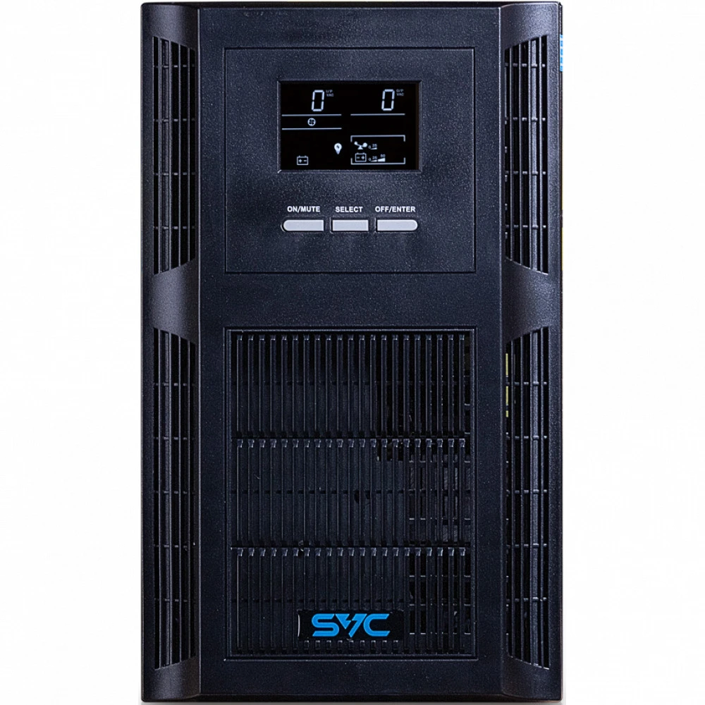 Источник бесперебойного питания SVC PT-3K-LCD Двойное преобразование (On-Line), Напольный (Tower), 3000 ВА, 2400 Вт