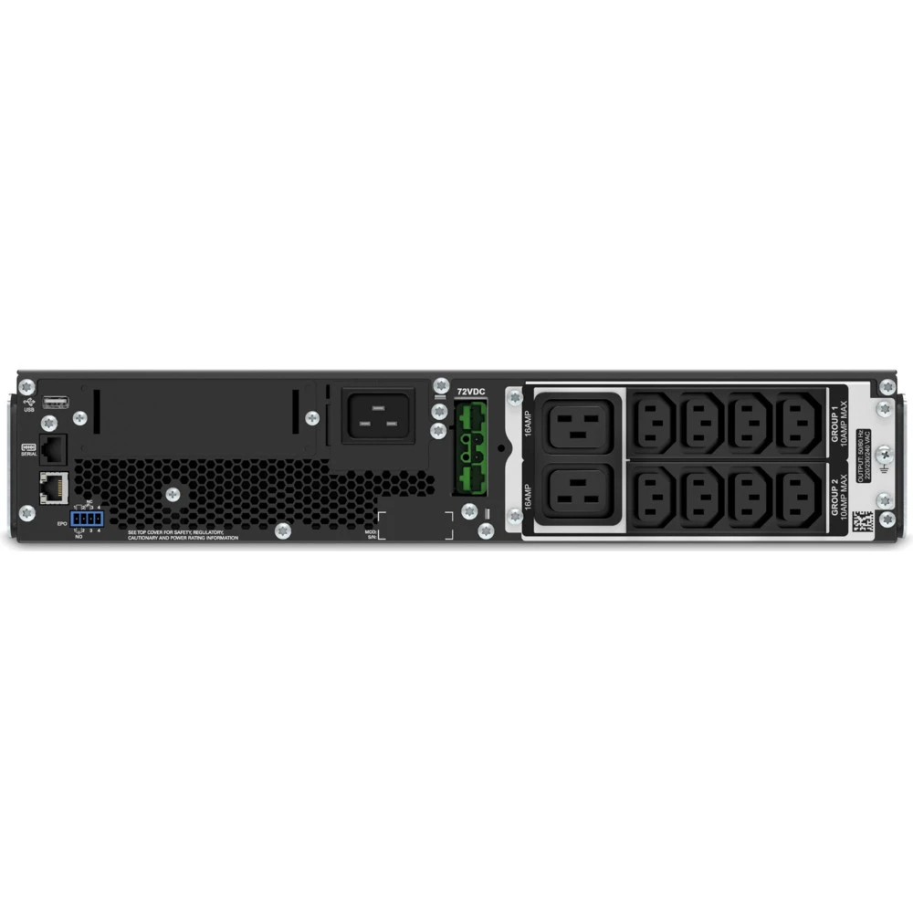 Источник бесперебойного питания APC Smart-UPS SRT 2200, 230 В, стоечное исполнение + RBC SRT2200RMXLI+APCRBC141 Двойное преобразование (On-Line), Стоечный (Rack), 2200 ВА, 1980 Вт