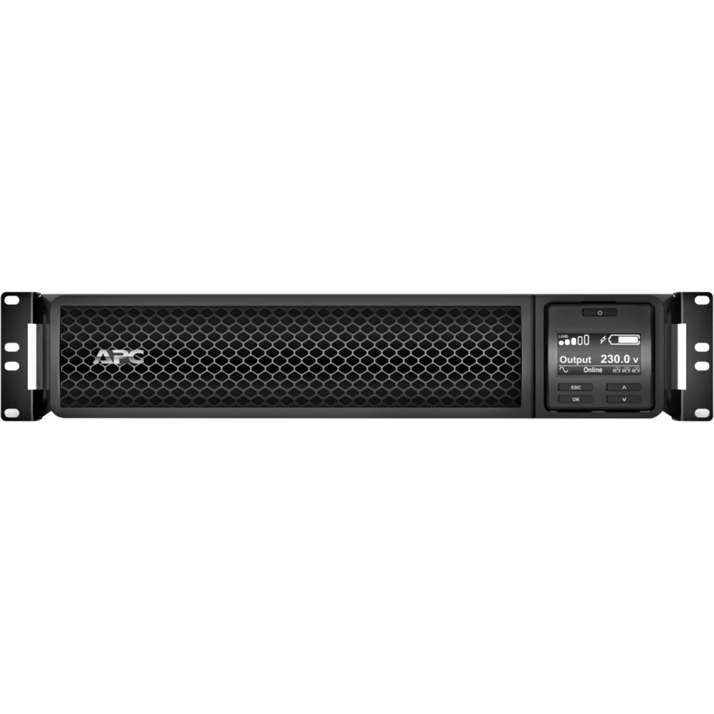 Источник бесперебойного питания APC Smart-UPS SRT 2200, 230 В, стоечное исполнение + RBC SRT2200RMXLI+APCRBC141 Двойное преобразование (On-Line), Стоечный (Rack), 2200 ВА, 1980 Вт
