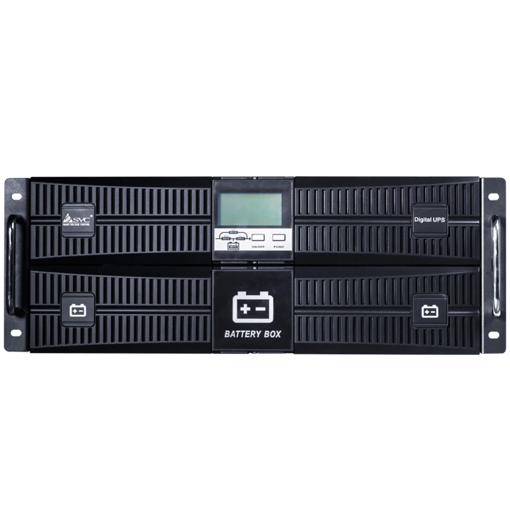 Источник бесперебойного питания SVC RT-6KL-LCD Двойное преобразование (On-Line), Стоечный (Rack), 6000 ВА, 6000 Вт