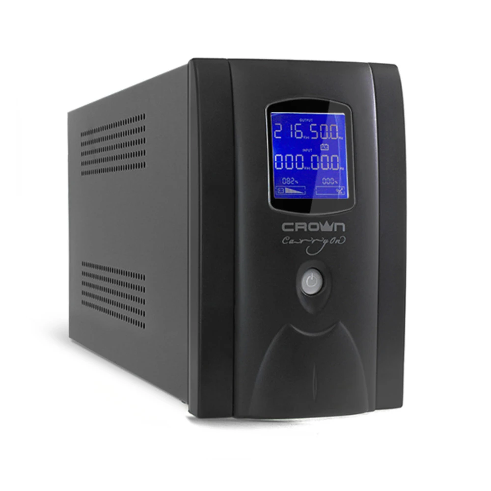 Источник бесперебойного питания CROWN CMU-SP800EURO LCD USB Линейно-интерактивные, Напольный (Tower), 800 ВА, 480 Вт