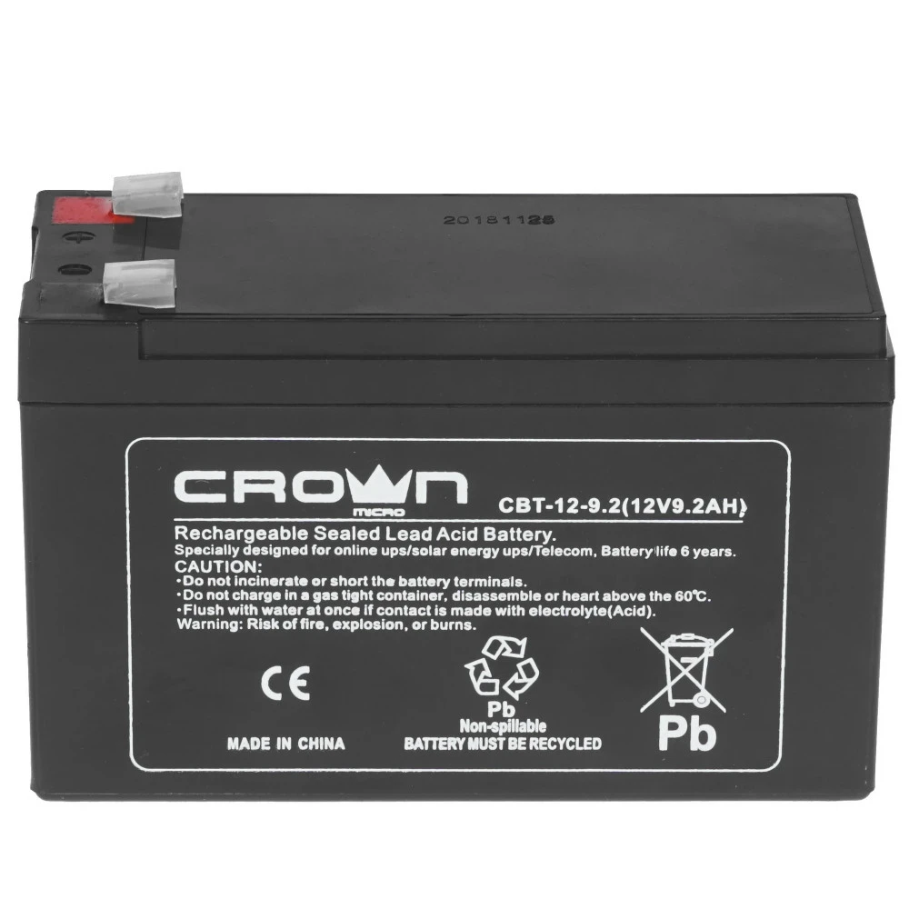 Сменные аккумуляторы АКБ для ИБП CROWN CBT-12-9.2 12 В