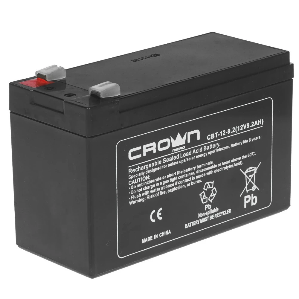 Сменные аккумуляторы АКБ для ИБП CROWN CBT-12-9.2 12 В