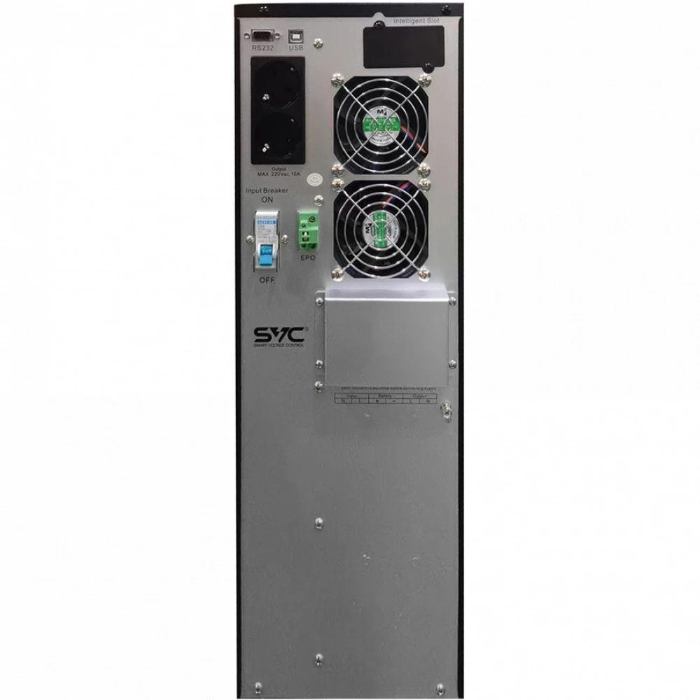 Источник бесперебойного питания SVC PT-10K-LCD Двойное преобразование (On-Line), Напольный (Tower), 10000 ВА, 8000 Вт