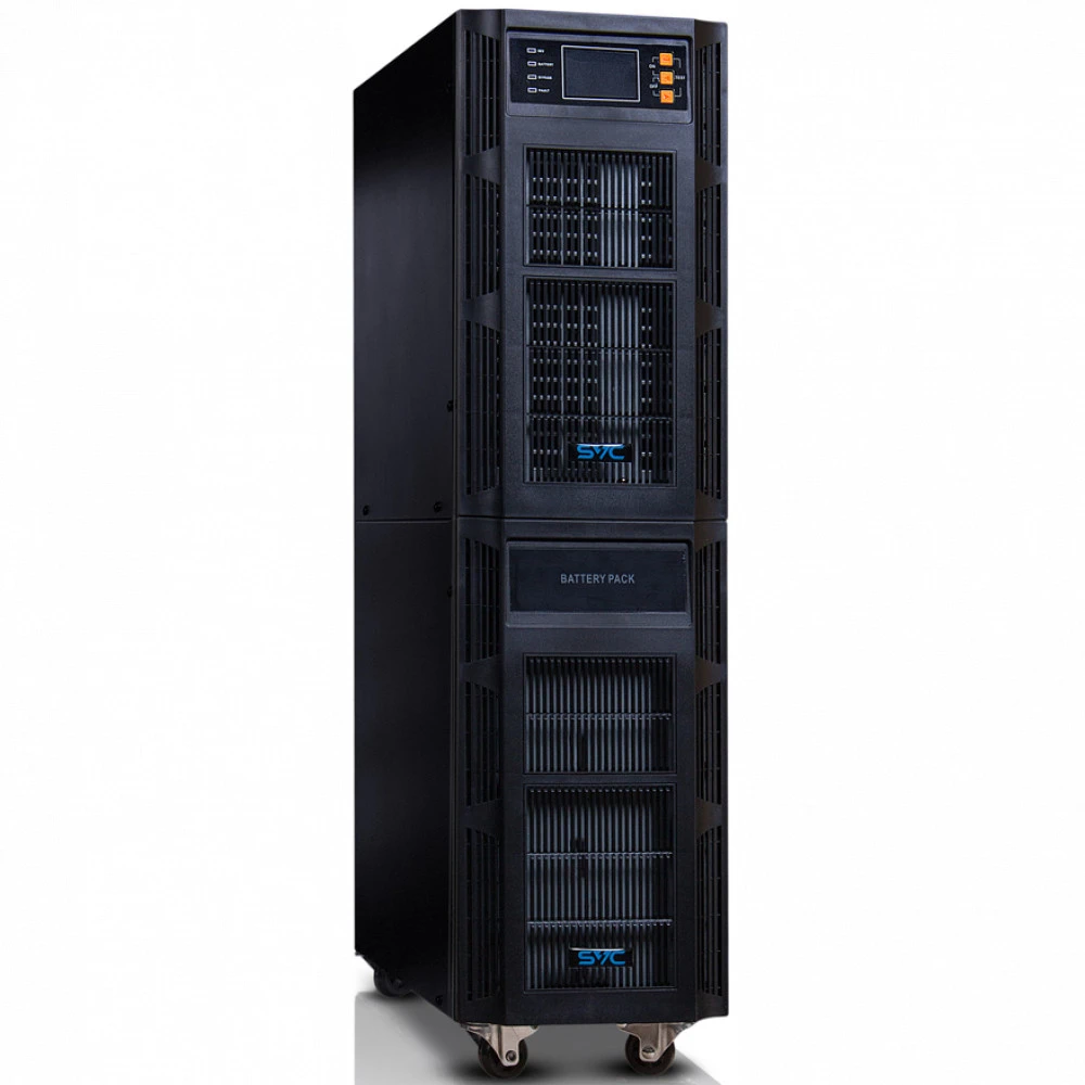 Источник бесперебойного питания SVC PT-10K-LCD Двойное преобразование (On-Line), Напольный (Tower), 10000 ВА, 8000 Вт