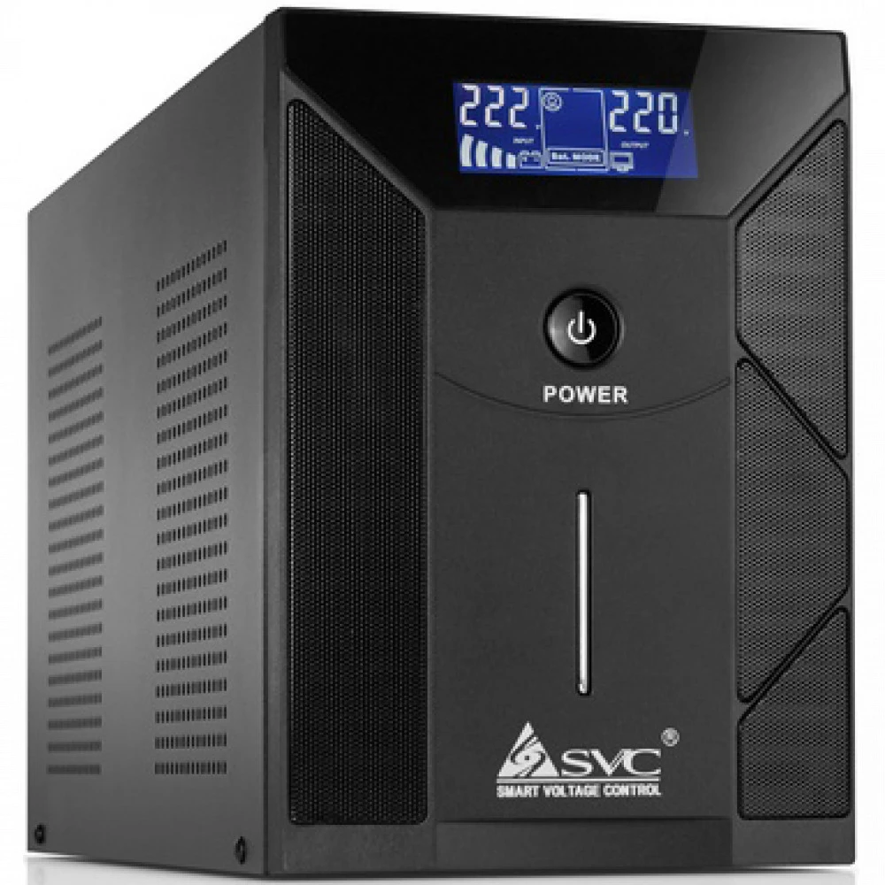 Источник бесперебойного питания SVC V-3000-F-LCD Линейно-интерактивные, Напольный (Tower), 3000 ВА, 1800 Вт
