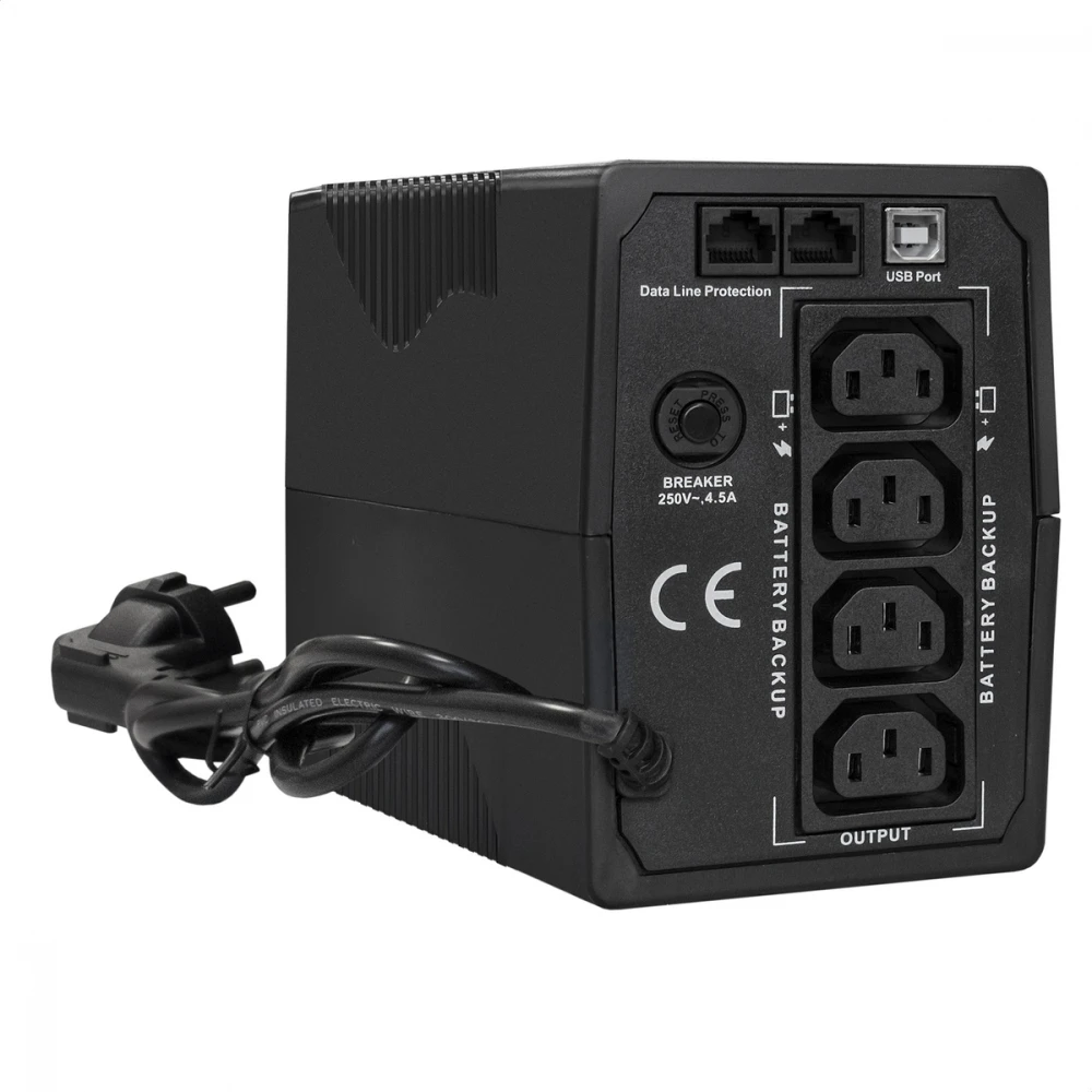 Источник бесперебойного питания ExeGate ULB-800.LCD.AVR.4C13.RJ.USB EP285562RUS Линейно-интерактивные, Напольный (Tower), 800 ВА, 480 Вт