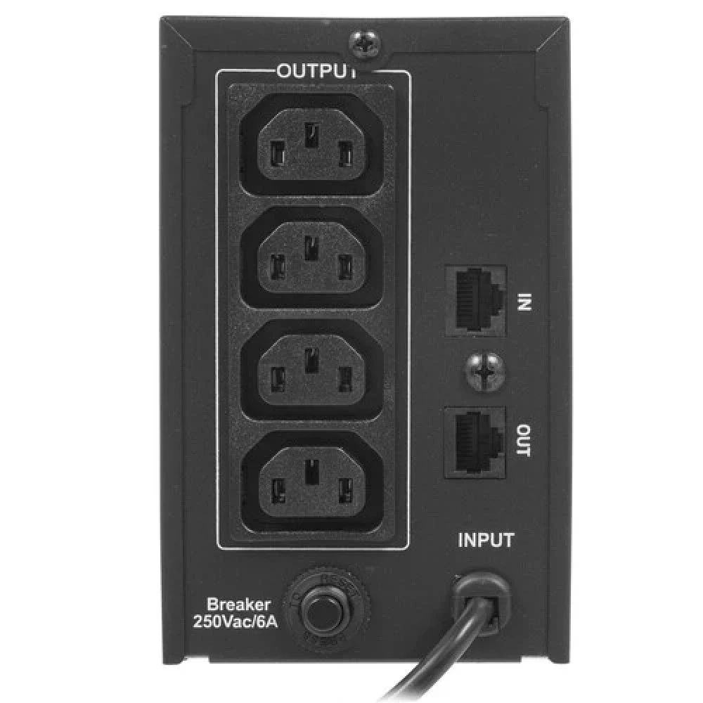 Источник бесперебойного питания ExeGate BNB-600.LED.AVR.4C13 EP285538RUS Линейно-интерактивные, Напольный (Tower), 600 ВА, 360 Вт