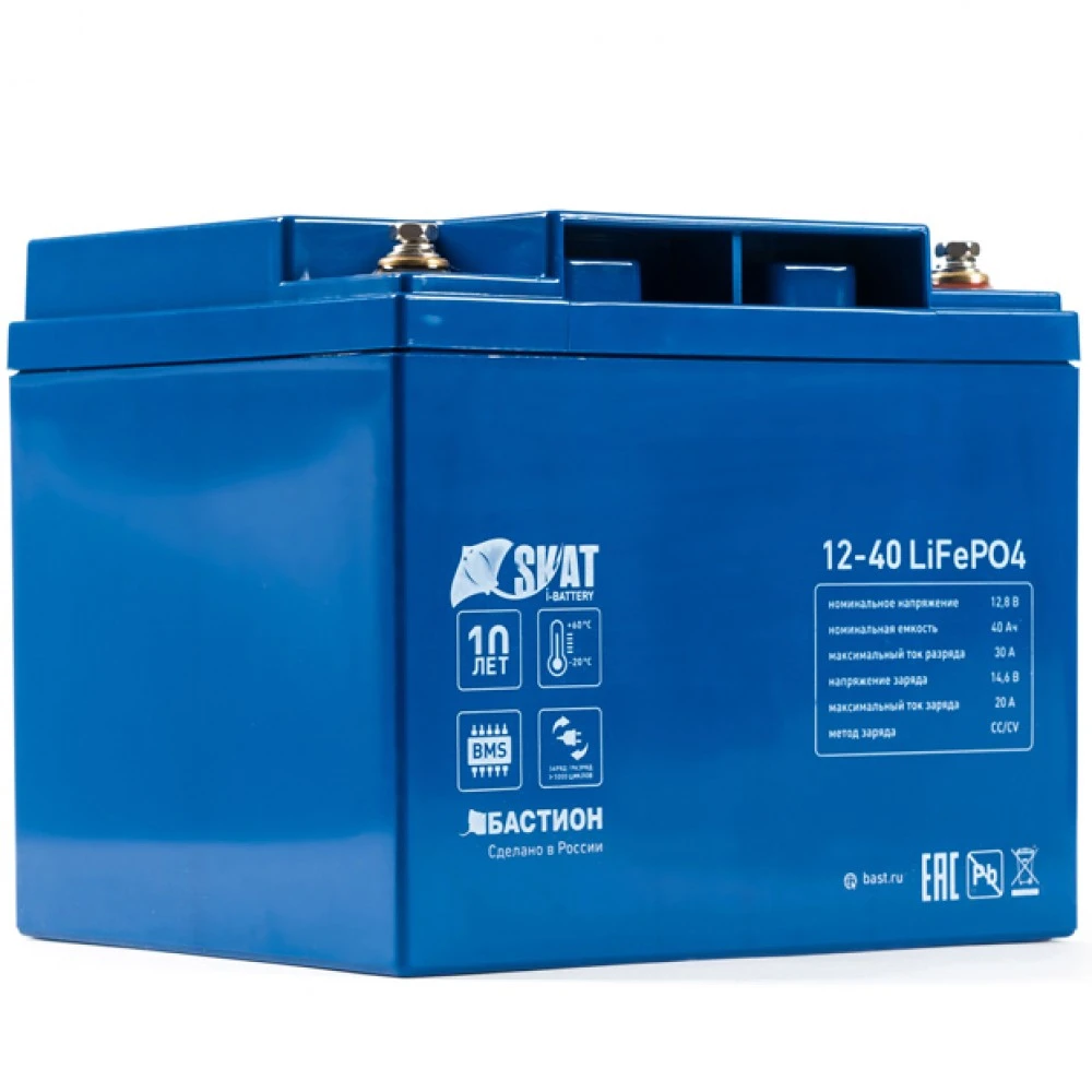 Сменные аккумуляторы АКБ для ИБП БАСТИОН Skat i-Battery 12-40 LiFePO4 12 В