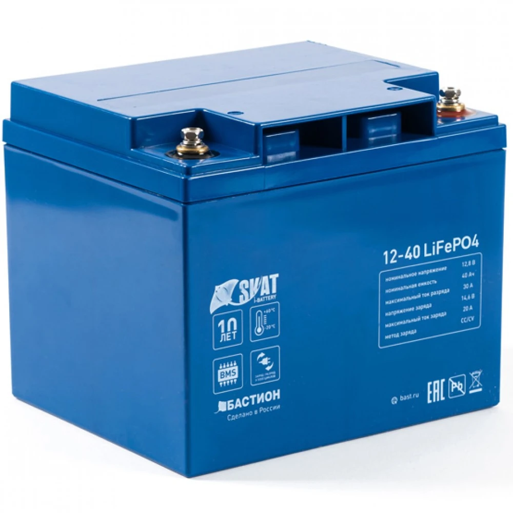 Сменные аккумуляторы АКБ для ИБП БАСТИОН Skat i-Battery 12-40 LiFePO4 12 В