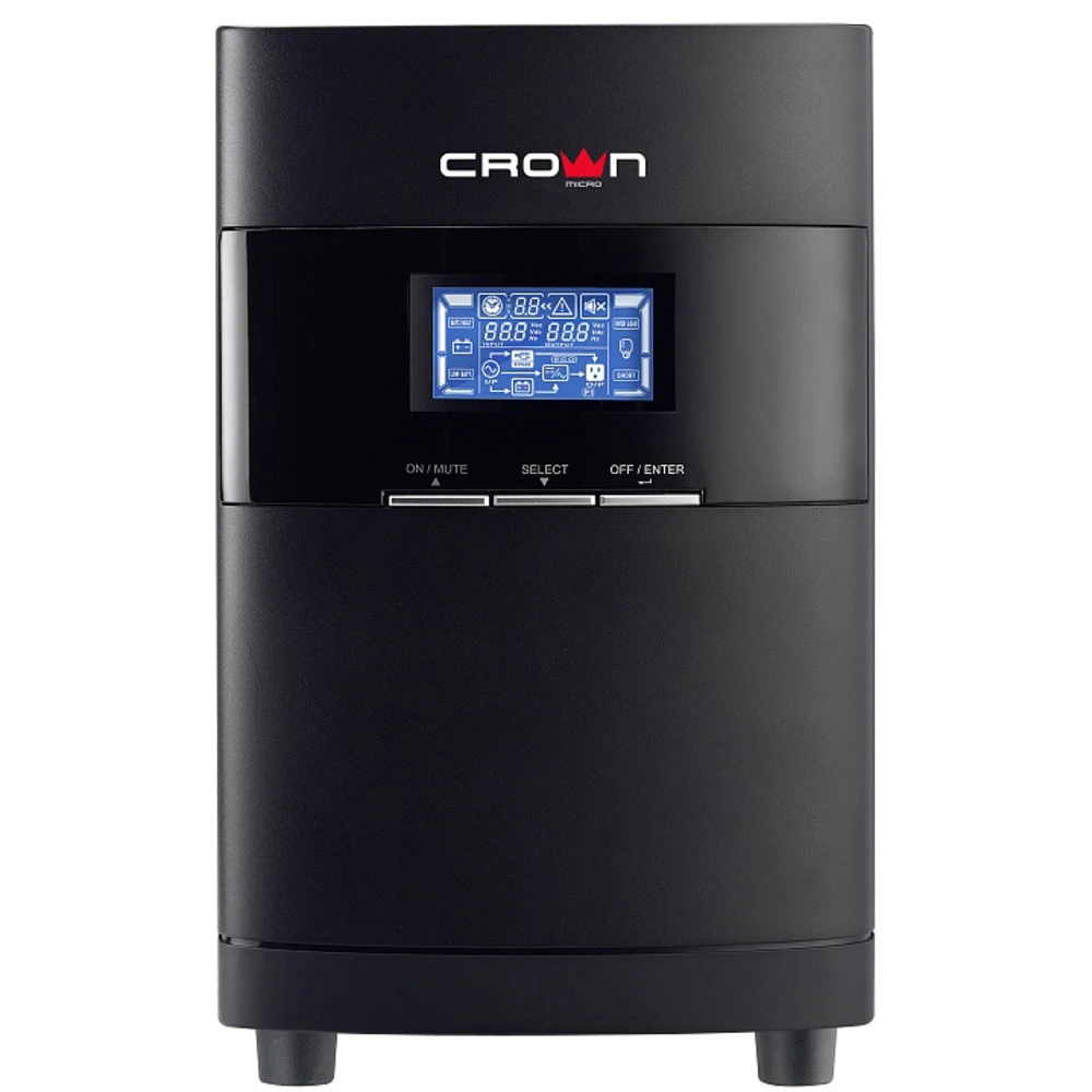 Источник бесперебойного питания CROWN CMUOA-350-1KL Двойное преобразование (On-Line), Напольный (Tower), 1000 ВА, 900 Вт