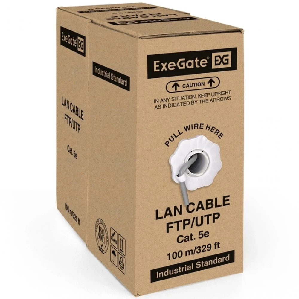 Кабель витая пара ExeGate CAT5e FTP 100M EX281812RUS
