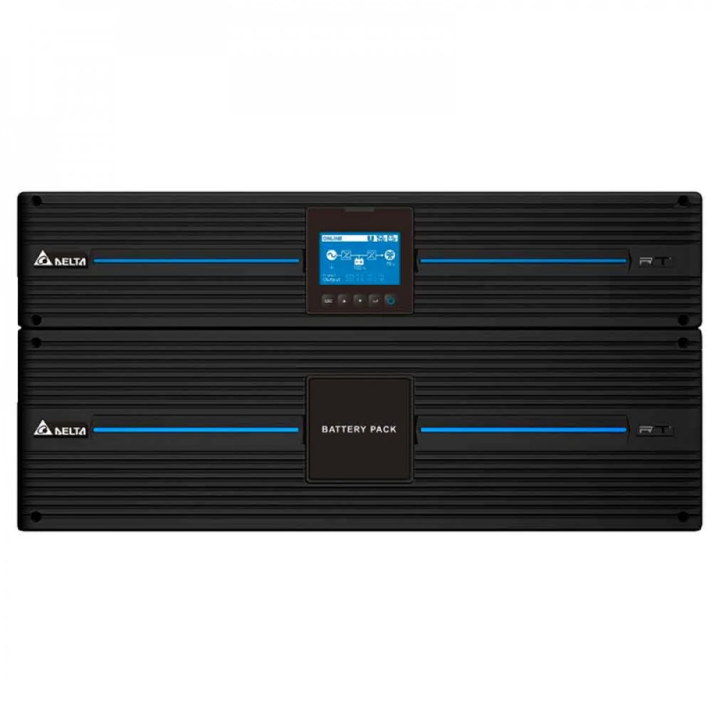 Источник бесперебойного питания Delta Battery New RT 8kVA S w/ 20x9Ah batt. & PDB UPS802R2RT0B035 Двойное преобразование (On-Line), Стоечный (Rack), 8000 ВА, 8000 Вт
