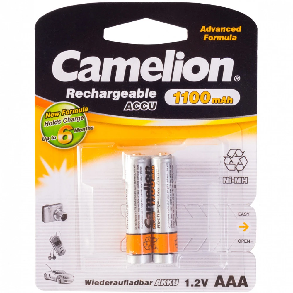 Батарейка CAMELION Rechargeable AAAx2 NH-AAА1100BP2