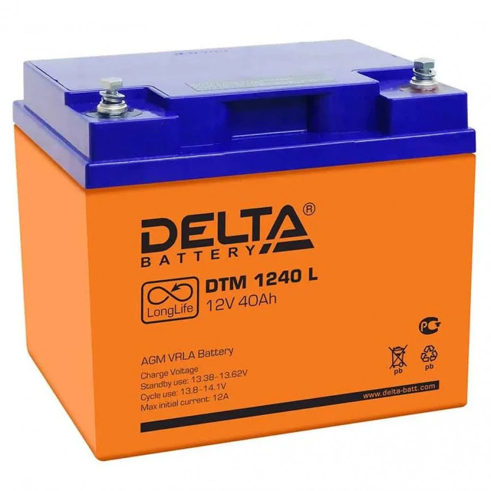 Сменные аккумуляторы АКБ для ИБП Delta Battery DTM 1240 L DELTA DTM 1240 L 12 В
