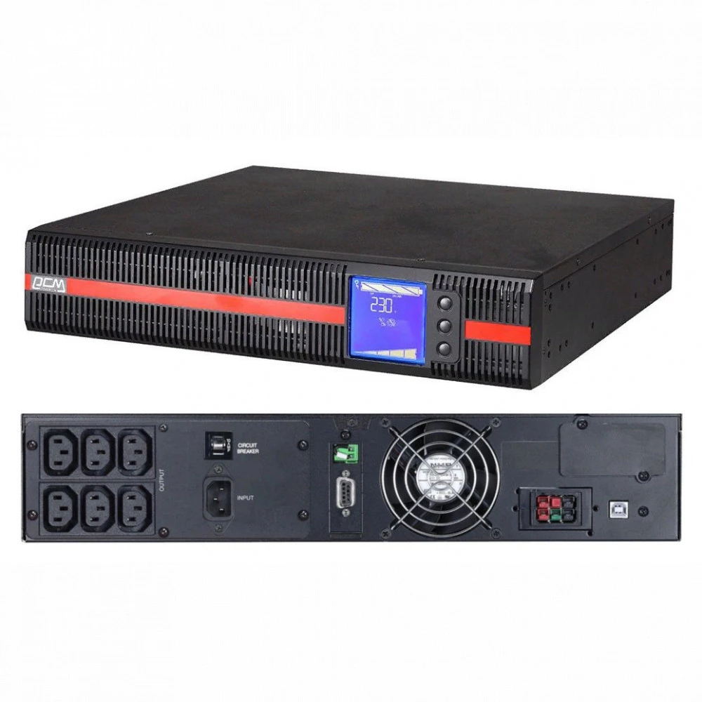 Источник бесперебойного питания Powercom 1168817 Двойное преобразование (On-Line), Стоечный (Rack), 1500 ВА, 1500 Вт
