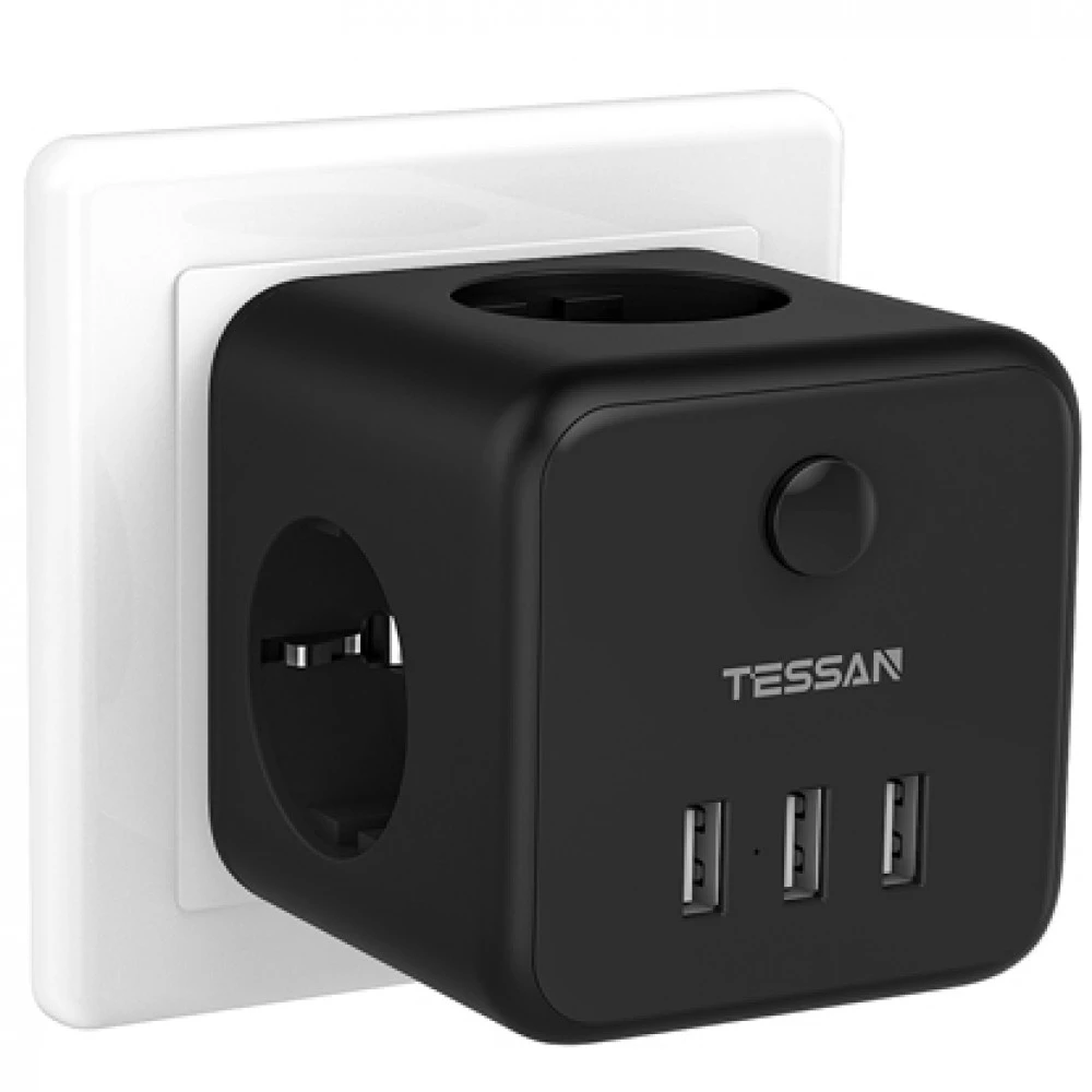 Сетевой фильтр Tessan TS-301-DE BLACK TS-301-DE-BLACK