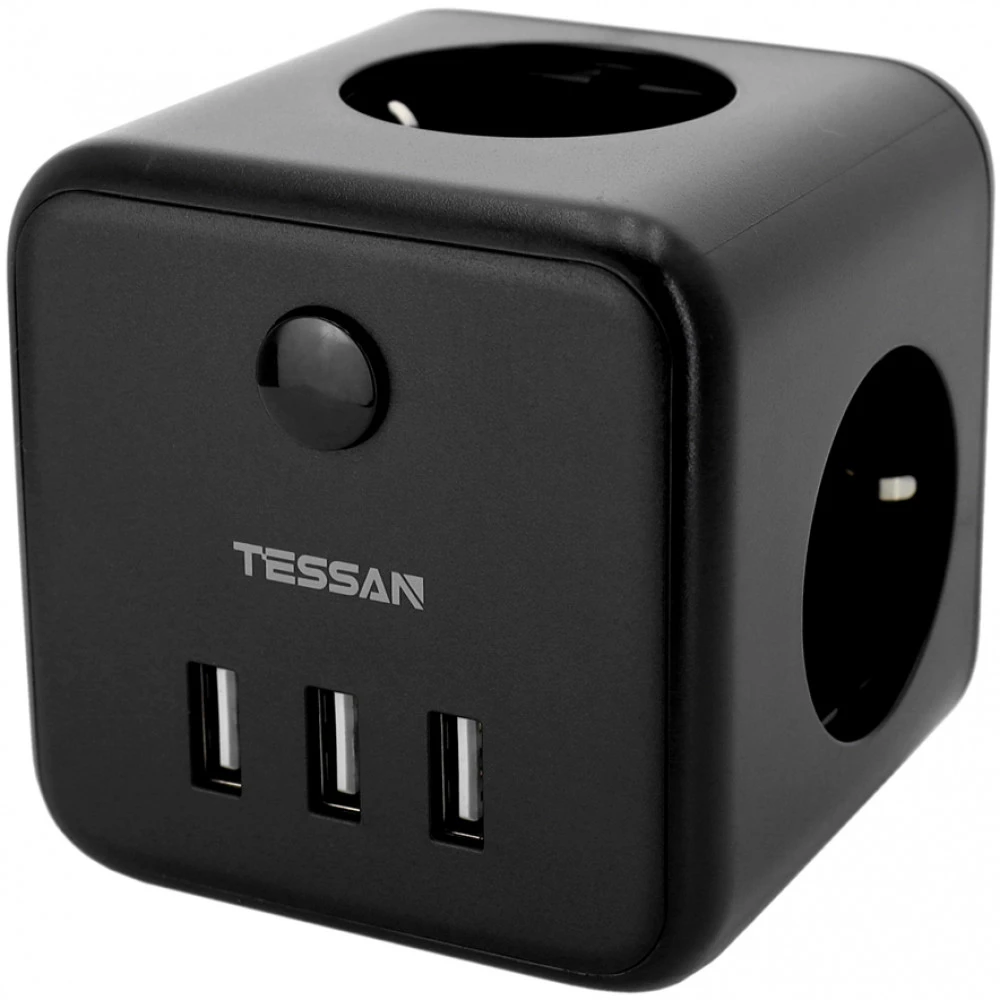 Сетевой фильтр Tessan TS-301-DE BLACK TS-301-DE-BLACK