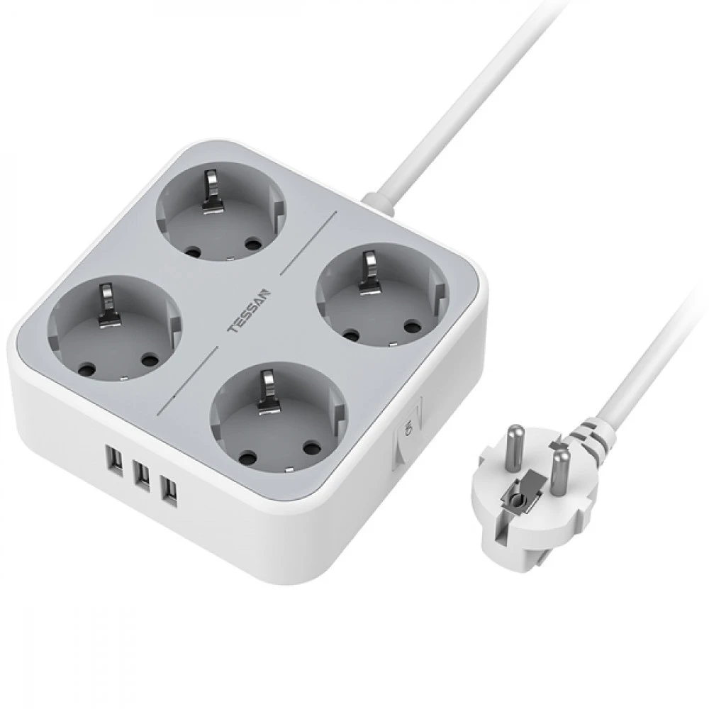 Сетевой фильтр Tessan TS-302 Grey TS-302-Grey