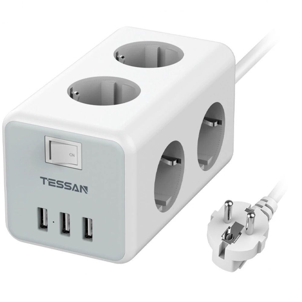 Сетевой фильтр Tessan TS-306 Grey TS-306-Grey