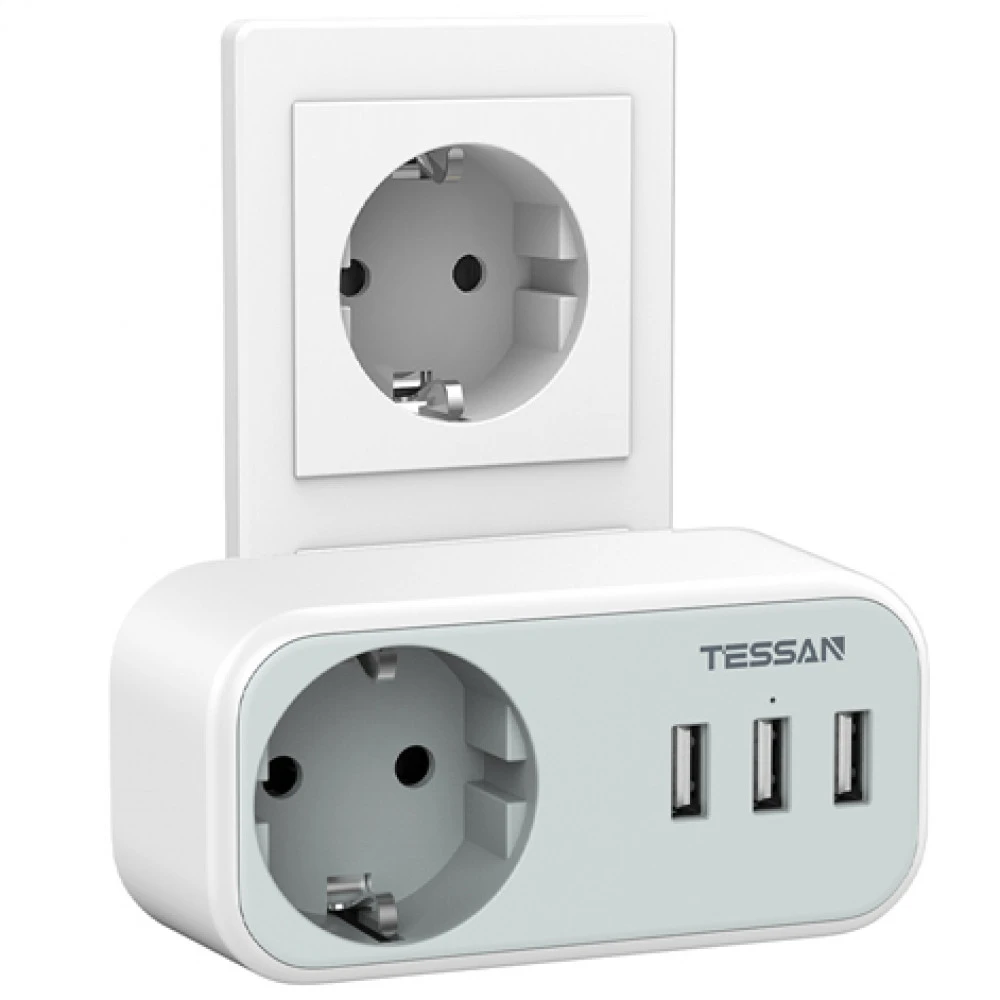 Сетевой фильтр Tessan TS-329 GREY TS-329-GREY