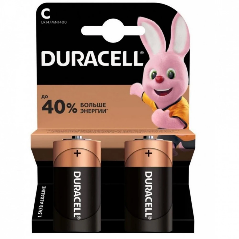 Батарейка Duracell LR14 Basic MN1400 BL2 5000394052529