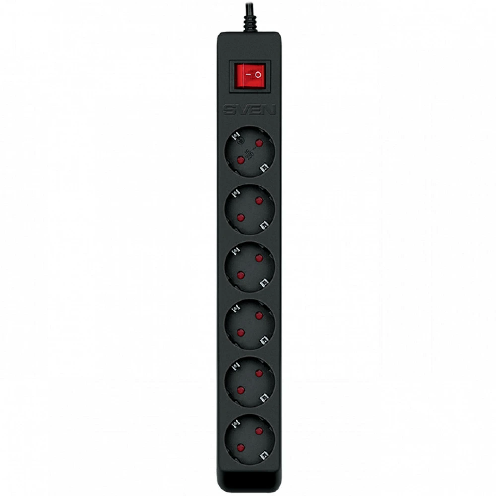 Сетевой фильтр Sven Optima 5,0 m (6 розеток) черный SV-021030