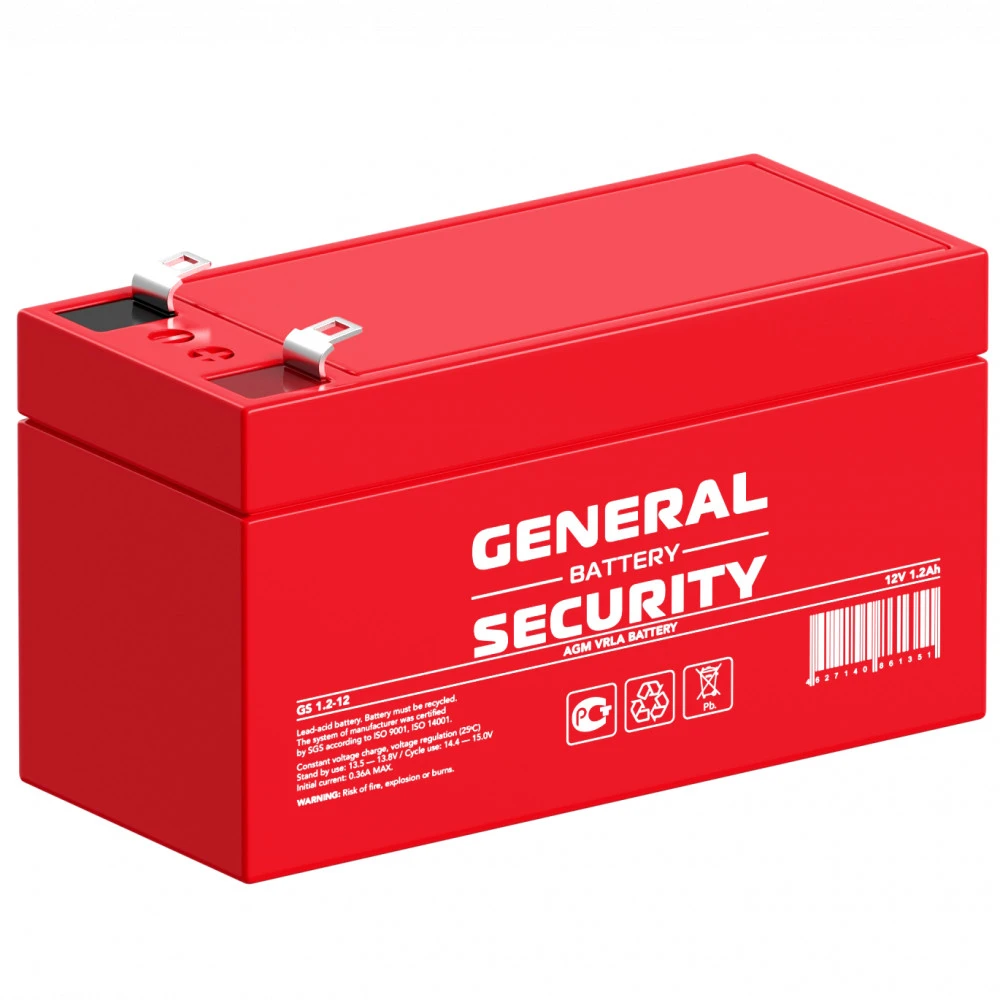 Сменные аккумуляторы АКБ для ИБП General Security Аккумулятор GS1.2-12 GENERAL SECURITY 12 В