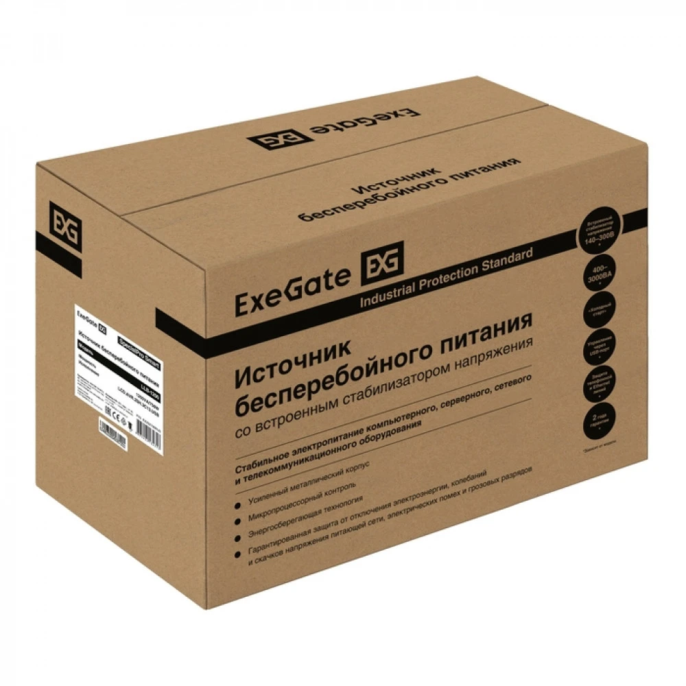 Источник бесперебойного питания ExeGate LLB-1200.LCD.AVR.2SH.3C13 Линейно-интерактивные, Напольный (Tower), 1200 ВА, 750 Вт
