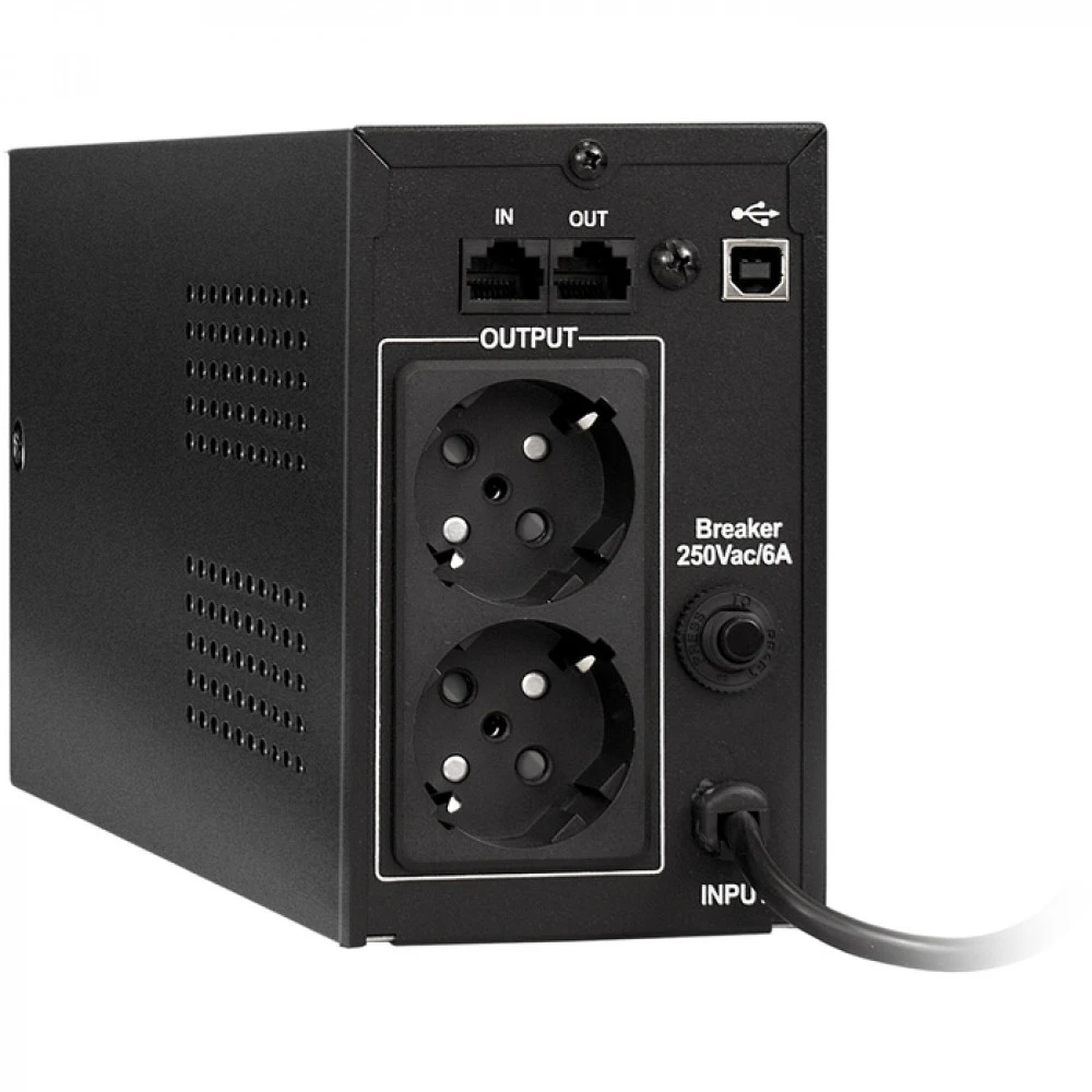 Источник бесперебойного питания ExeGate LLB-600.LCD.AVR.2SH.RJ.USB Линейно-интерактивные, Напольный (Tower), 600 ВА, 360 Вт