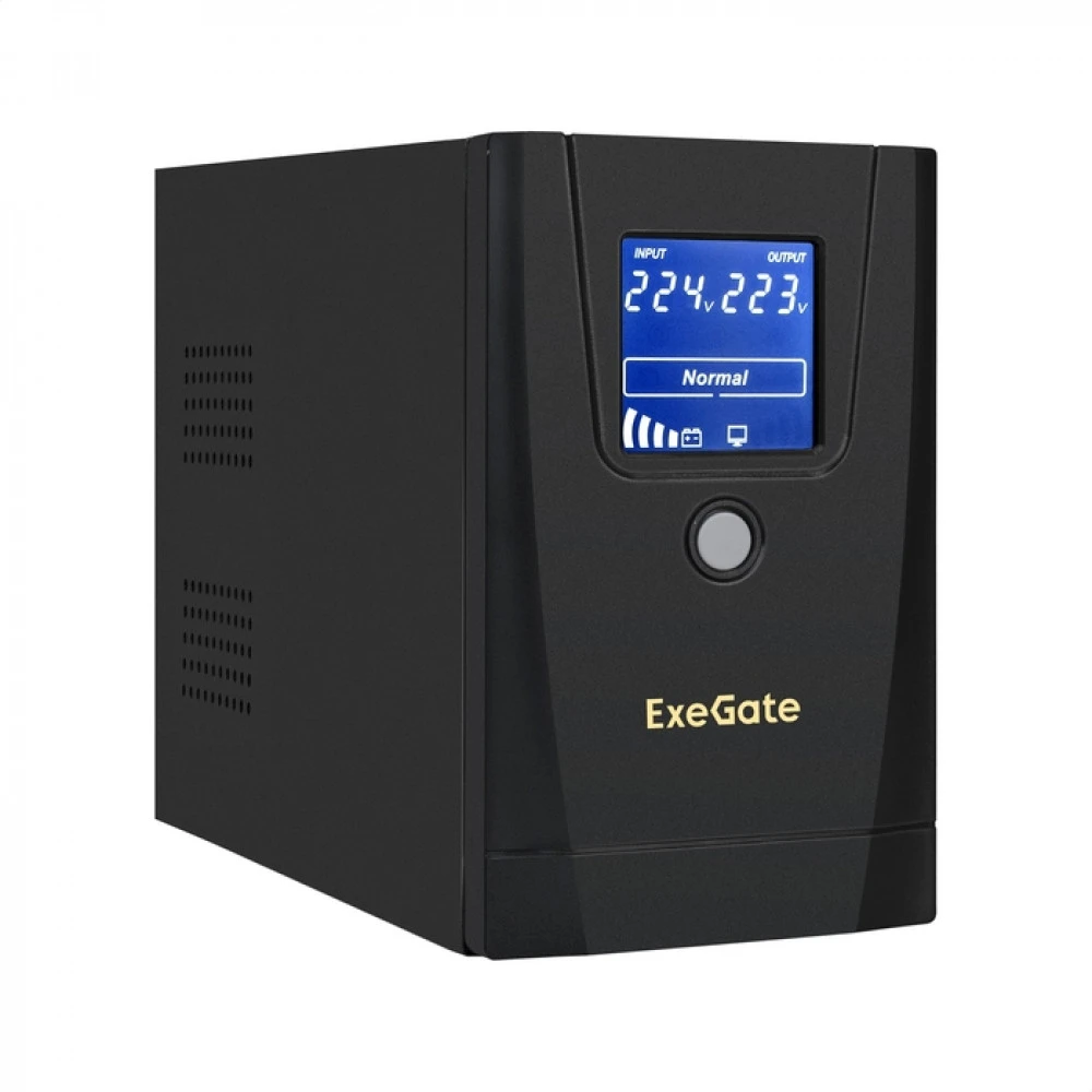 Источник бесперебойного питания ExeGate LLB-900.LCD.AVR.1SH.2C13 Линейно-интерактивные, Напольный (Tower), 900 ВА, 500 Вт