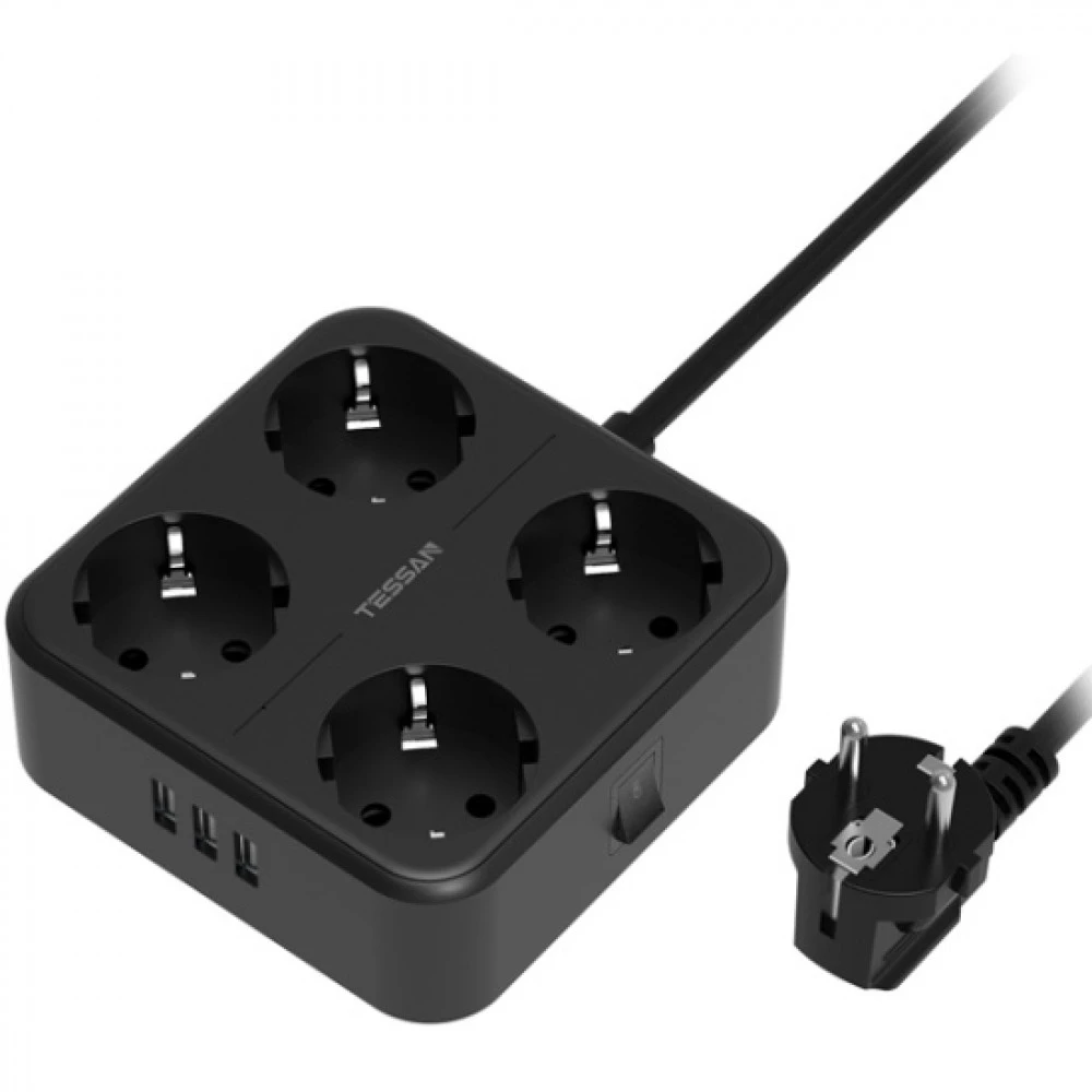 Сетевой фильтр Tessan TS-302 Black