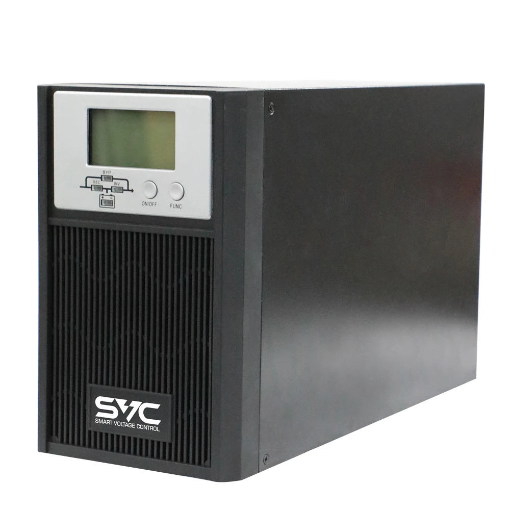 Источник бесперебойного питания SVC PTS-3KLN-LCD Двойное преобразование (On-Line), Напольный (Tower), 3000 ВА, 3000 Вт