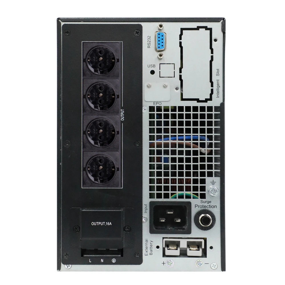 Источник бесперебойного питания SVC PTX-3KLN-LCD Двойное преобразование (On-Line), Напольный (Tower), 3000 ВА, 3000 Вт