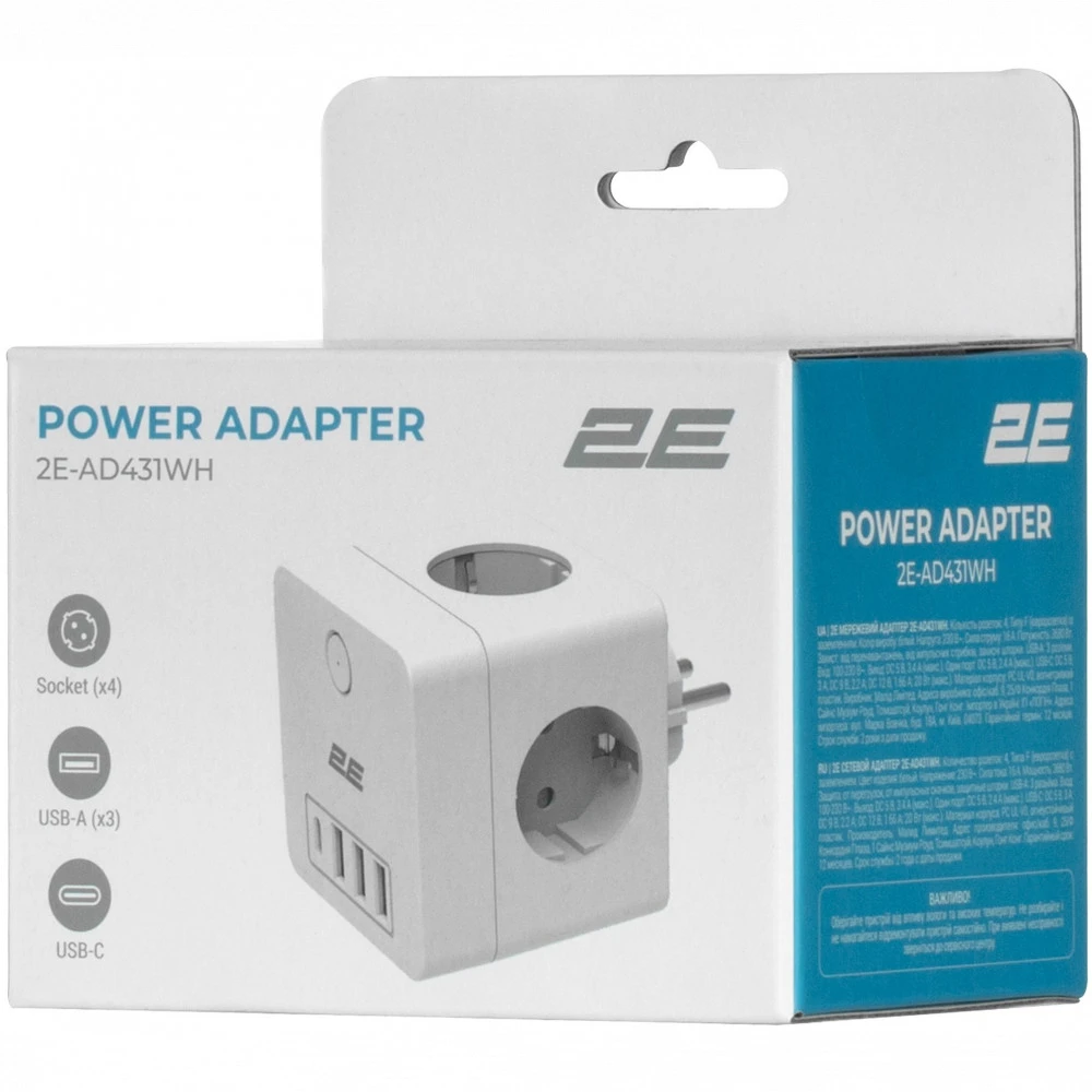 Сетевой фильтр 2E AD431WH 2E-AD431WH