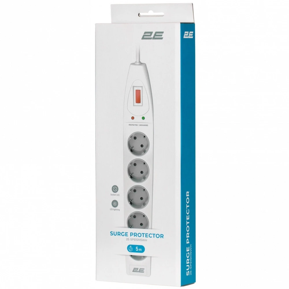 Сетевой фильтр 2E SP515M5WH 2E-SP515M5WH