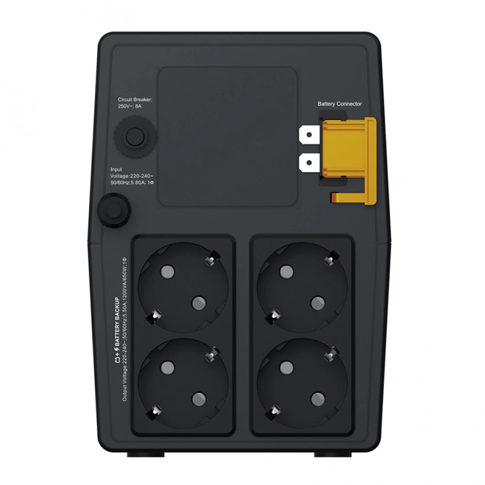 Источник бесперебойного питания APC BVG1200I-GR Линейно-интерактивные, Напольный (Tower), 1200 ВА, 650 Вт