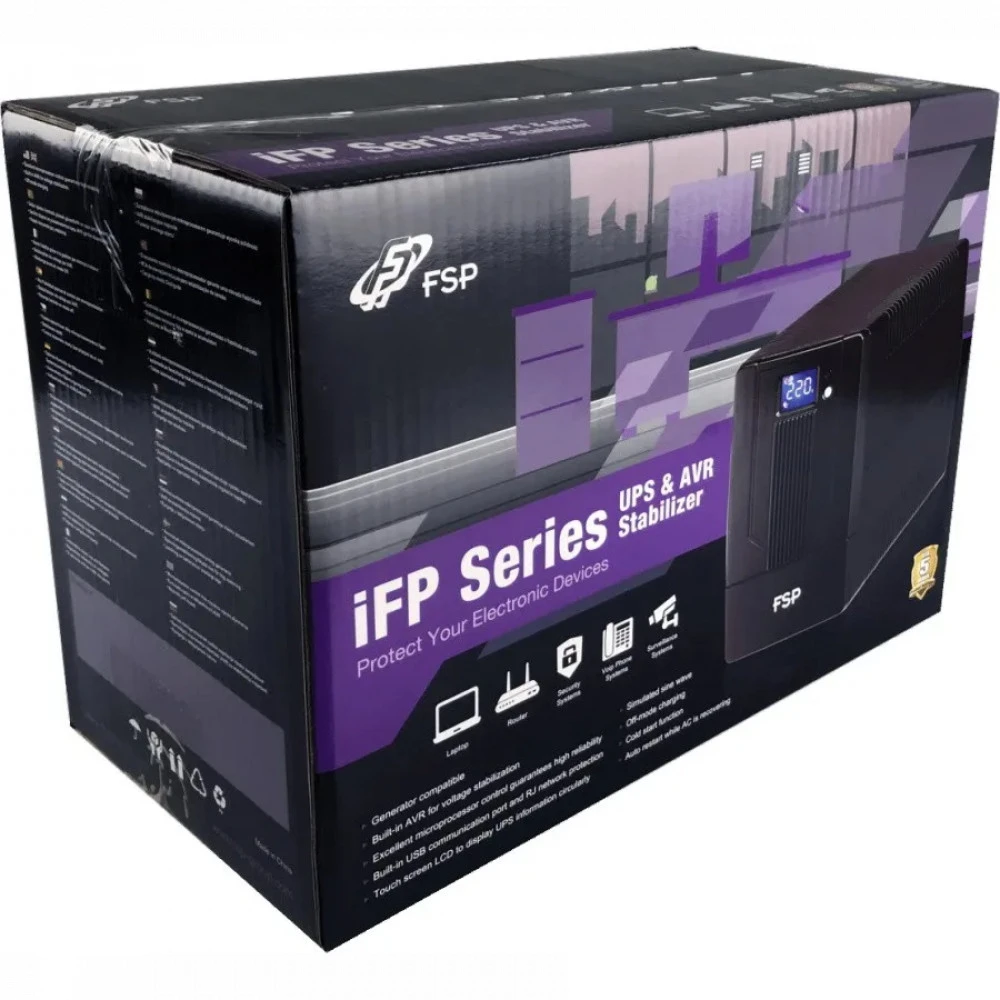 Источник бесперебойного питания FSP iFP 2000 PPF12A1608 Линейно-интерактивные, Напольный (Tower), 2000 ВА, 1200 Вт