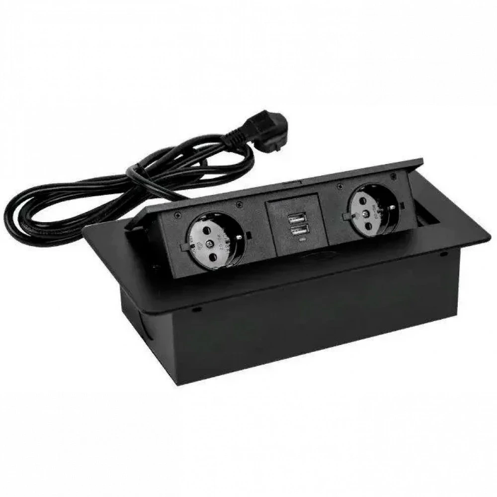 Сетевой фильтр Premier 2R USB Horizontal Black PX/BL-HOR-2R-2USB-BLK